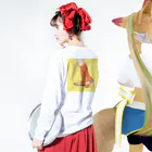 にちよーびの本日のランチ〜ナポリタン〜 ロングスリーブTシャツの着用イメージ(裏面・袖部分)
