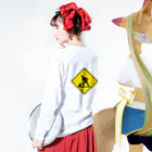 marlendの工事中です、離れてください！ Long Sleeve T-Shirt :model wear (back, sleeve)