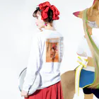 furonecoparlorのサウナ女子とかき氷 Long Sleeve T-Shirt :model wear (back, sleeve)