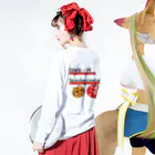 それいゆのコロナワクチン２回接種済PR商品 Long Sleeve T-Shirt :model wear (back, sleeve)