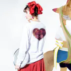 前向きクラブの富豪 Long Sleeve T-Shirt :model wear (back, sleeve)