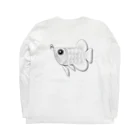 お魚大好きジャパン!!のホワイトアロワナちゃん Long Sleeve T-Shirt :back