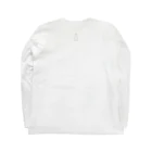 GINのロシアンブルー銀　「猫座りシルエット」 Tシャツ Long Sleeve T-Shirt :back
