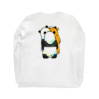 Ｗanyama Zoo〜パンダ多め〜の順番待ちのパンダたち Long Sleeve T-Shirt :back