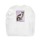 nekousagi*∩..∩のトラミ兄ちゃん自画像？ピンク【nekousagi*∩..∩ロゴ入り】 Long Sleeve T-Shirt :back