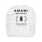 原ハブ屋【SUZURI店】のアマミマルバネクワガタ AMAMI TWILIGHT ZONE（A-SE） ロングスリーブTシャツの裏面