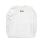 生物＝ケモノのヲ店の『tiles』Sea horse Long Sleeve T-Shirt :back