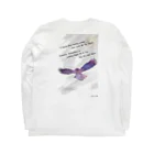 TukiのMessage_梟ロゴ(紫)  Long Sleeve T-Shirt :back