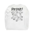 Handgestrickt Ju shopの【背面】Prost！／ビール倶楽部 Long Sleeve T-Shirt :back