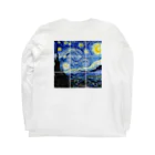 art-LaboのSquare ゴッホ 【世界の名画】 星月夜 ポスト印象派 絵画 美術 art Long Sleeve T-Shirt :back