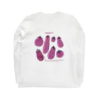 Aランチサラダ付SHOPの夏のeggplantさん1 Long Sleeve T-Shirt :back