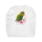 甘えん坊オカメインコのセキセイインコそらまめちゃんシリーズ ロングスリーブTシャツの裏面