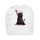 やまやまshopのCat Weaving Spells ロングスリーブTシャツの裏面