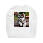 Kybeleのシベリアンハスキーの子犬のグッズ ロングスリーブTシャツの裏面