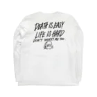 DOWNFALLのDEATH IS EASY LIFE IS HARD ロングスリーブTシャツの裏面