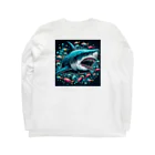 アートフル・メッセンジャーのCOOL SHARK Long Sleeve T-Shirt :back