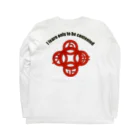 『NG （Niche・Gate）』ニッチゲート-- IN SUZURIの吾唯足知(われただたりるをしる)h.t.大アーチ黒英語・紅マーク Long Sleeve T-Shirt :back