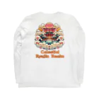 大江戸花火祭りのCelestial Ryujin Realm～天上の龍神社7 Long Sleeve T-Shirt :back