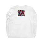 piasのオリジナルグッズアイテム通販のしあわせのドーナツたち Long Sleeve T-Shirt :back