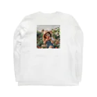 AQUAMETAVERSEの苺狩りで口にほうばんでいる女の子　ラフルール　1859 Long Sleeve T-Shirt :back