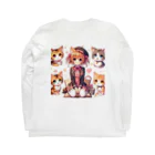 ウツボちゃんの大好きな猫に囲まれて Long Sleeve T-Shirt :back