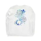 綾錦工房 りこりすの三味線 -雪月花-【月下美人】 Long Sleeve T-Shirt :back