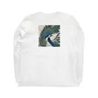 tamakakaの和風くじゃく Long Sleeve T-Shirt :back