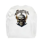 WANTED BIKERのSKULL BIKER-08 Long Sleeve T-Shirt :back