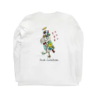 ねこぜや の ROBOBO ヨウムのちょびすけロボ  Long Sleeve T-Shirt :back