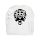 DieodeDesign2022のSkull Flower ロングスリーブTシャツの裏面