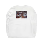 ドーナッツ帽子くんのココアとサンドイッチ Long Sleeve T-Shirt :back