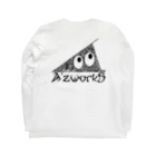 Ａ’ｚｗｏｒｋＳのウチのスリスリくん(黒・透過ver.) Long Sleeve T-Shirt :back