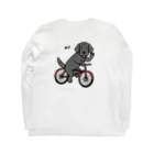 efrinmanのbicycleラブ 黒（両面） ロングスリーブTシャツの裏面