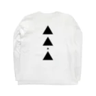 【三角形の穴】の▲4【三角形の穴】  Long Sleeve T-Shirt :back