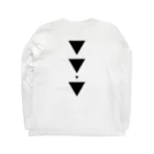 【三角形の穴】の▼4【逆三角形の穴】 Long Sleeve T-Shirt :back