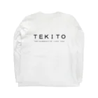 MY MOTTO ISのTEKITO 黒文字 Long Sleeve T-Shirt :back