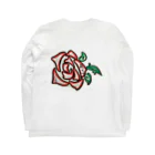 ほっこり堂の薔薇の美 ロングスリーブTシャツの裏面