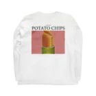 魚の水割りのポテトチップスが食べたい ロングスリーブTシャツの裏面