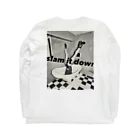 柏崎絵美子のslam it down! ロングスリーブTシャツ（モノクロ） ロングスリーブTシャツの裏面