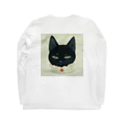 halcaの黒猫ロンＴ ロングスリーブTシャツの裏面