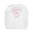 TOMATO DiPのBRUSH LOGO Pink Long Sleeve T-Shirt :back