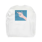 描く撮るのでこぴん バックプリント Long Sleeve T-Shirt :back