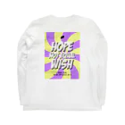 HOPE NOT EQUAL WISHのretro pop style ep4 / yellow x purple Long Sleeve T-Shirt :back