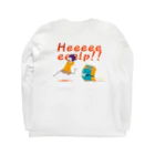 やの のすけのHelp！ 背面印刷 Long Sleeve T-Shirt :back