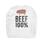 KT PARTY SHOPのBEEF100%(white) Long Sleeve T-Shirt :back