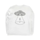 サユリアリティネオ🛸のUFOから宇宙人 ロングスリーブTシャツの裏面