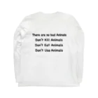 私の自己満ショップのI love animals Long Sleeve T-Shirt :back