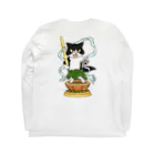 ねこや久鶻堂の金剛猫士像 Long Sleeve T-Shirt :back