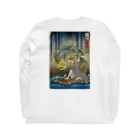 nidan-illustrationの"荒瀧に大鯉を捕ふ圖" #2 Long Sleeve T-Shirt :back