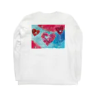 WAMI ARTの水色と赤 Long Sleeve T-Shirt :back